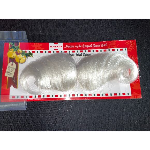HALCO CHRISTMAS SANTA CLAUS DELUXE BUSHY EYEBROWS COSTUME opened package - Picture 2 of 2